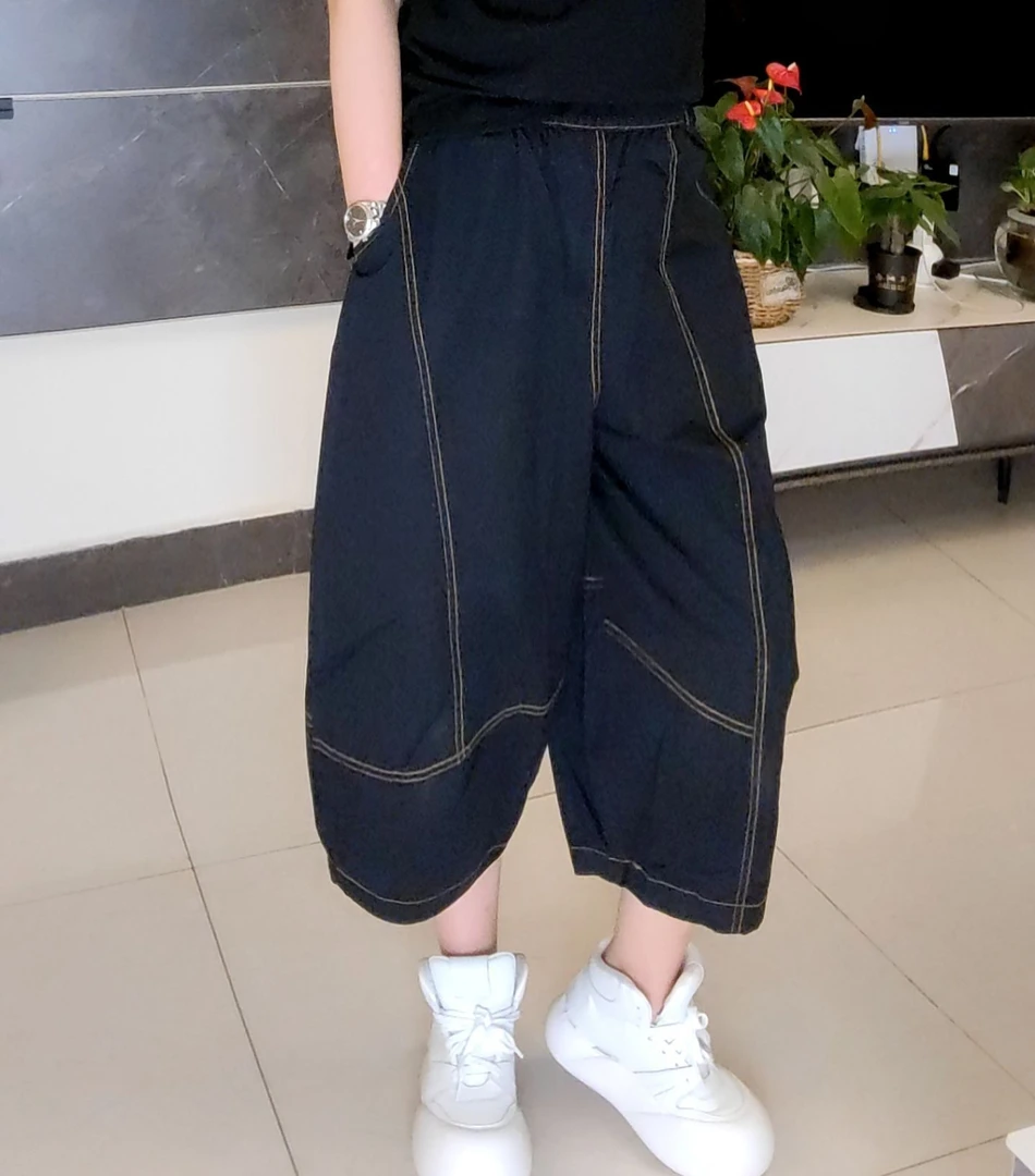 时尚百搭个性明线休闲裤