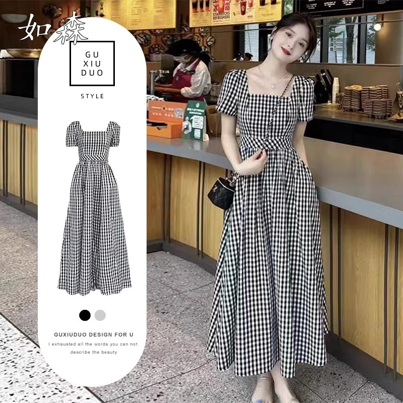 2025新款夏天巨好看今年流行的漂亮爆款轻熟小众不撞款长连衣裙子