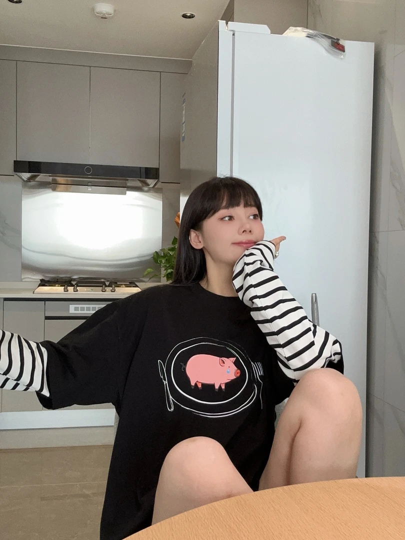 SEVENFUOO-【猪猪女孩】长袖