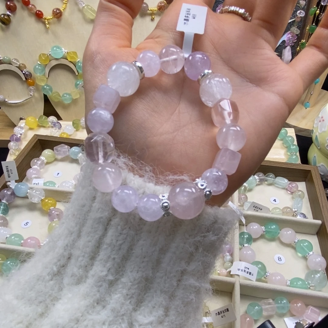 手串银S925镀金镶嵌水晶天然水晶