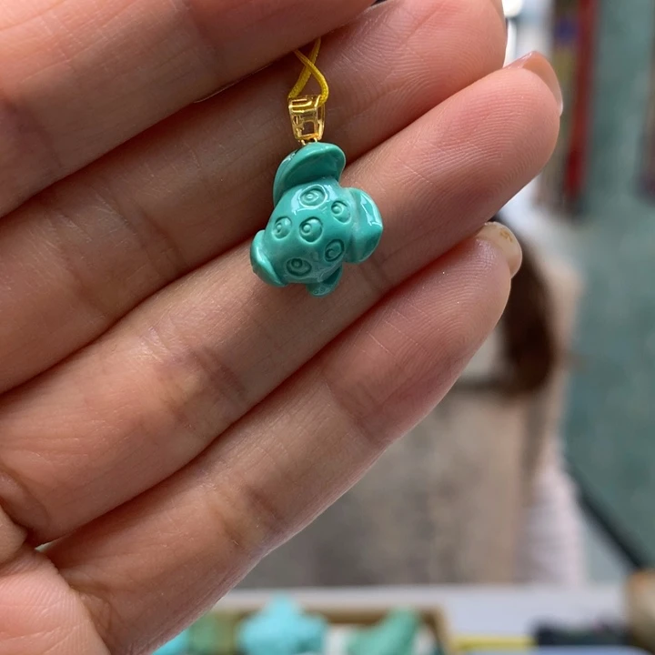 绿松石18K金镶嵌配饰