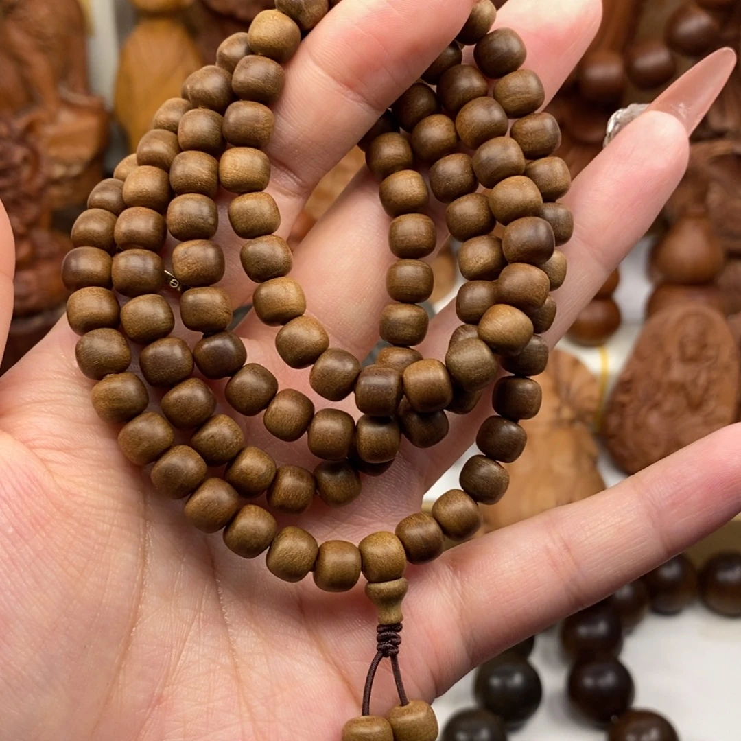手串/手链檀香木迈索尔老山檀0607*108焦糖微微瑕