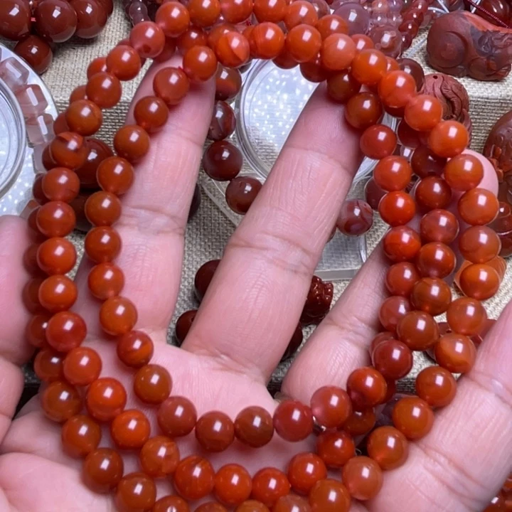南红玛瑙未镶嵌手链7 M108