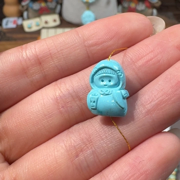 绿松石未镶嵌凤九配饰