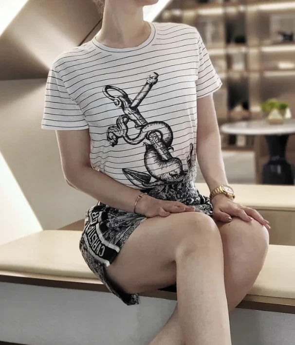 未使用 DIOR/迪奥 船锚图案T恤 117935
