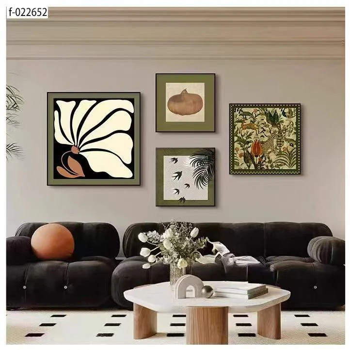 北欧风小众复古抽象艺术客厅卧室餐厅装饰画