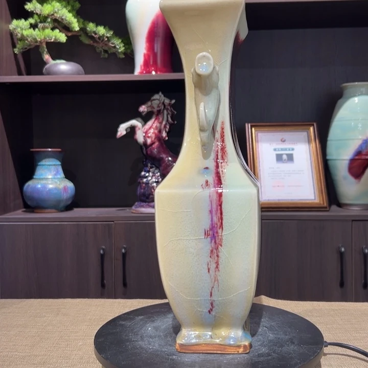 幸***你陶钧瓷双鱼瓶12456788