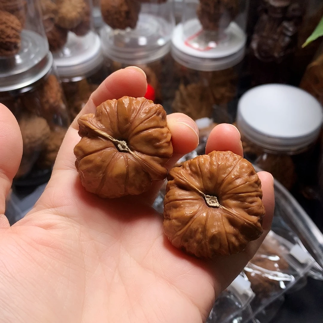 吊坠文玩核桃荷叶凹底南瓜40