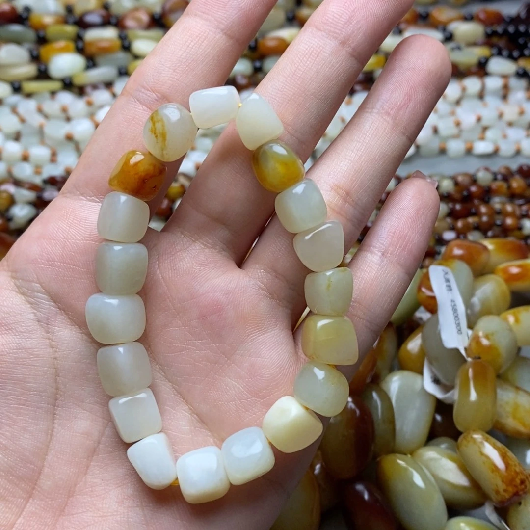 手链未镶嵌和田玉（糖玉）