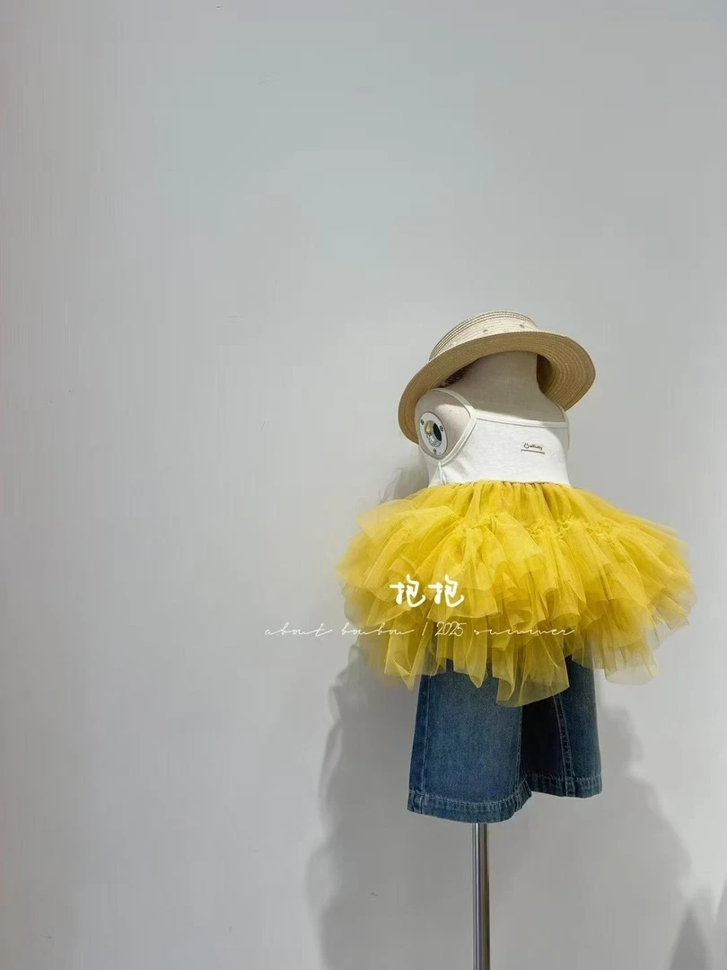 女薄款韩版卡通风纯色夏季套装小童裙子直播选货