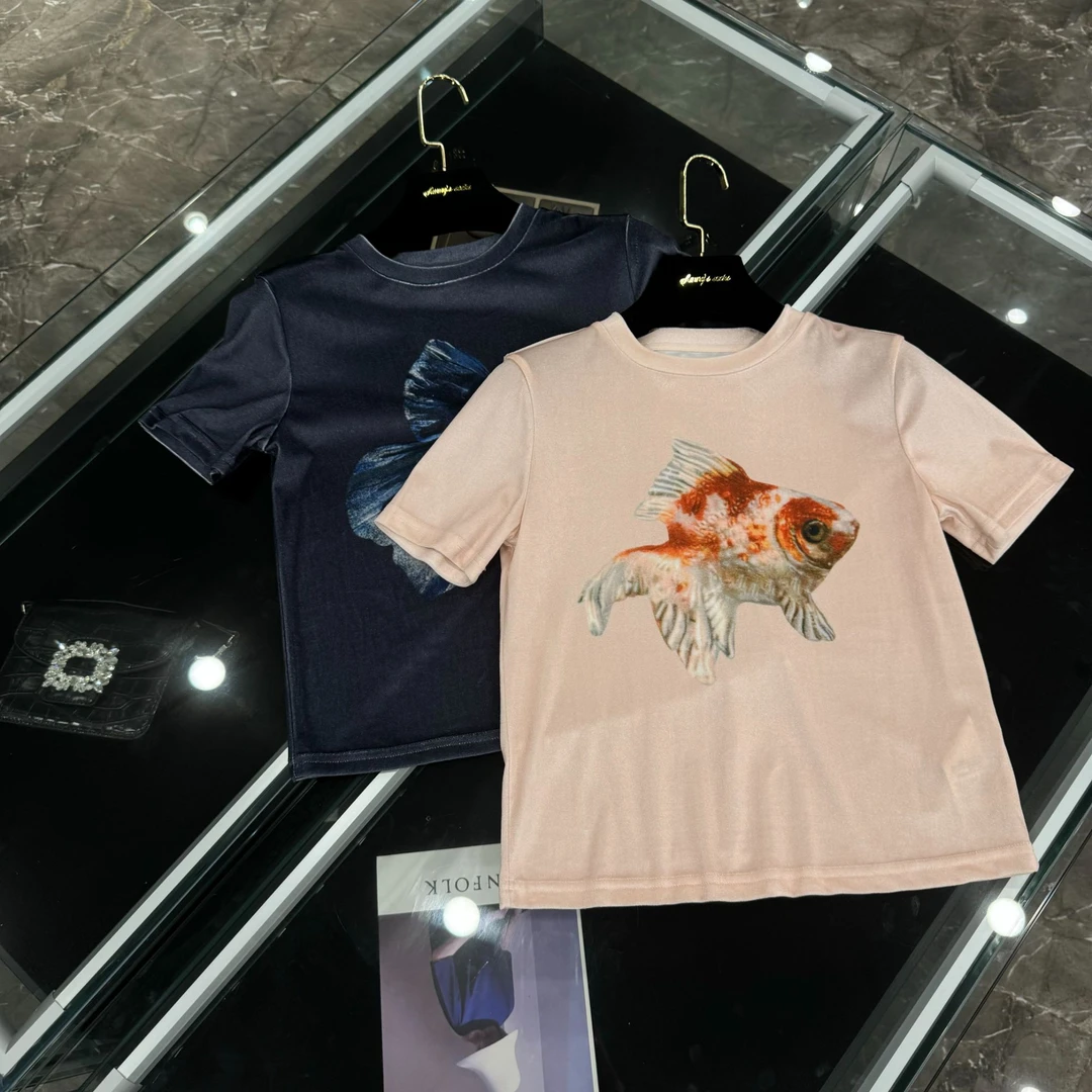 2025新款【金鱼】时尚小众金鱼休闲百搭T恤-25815