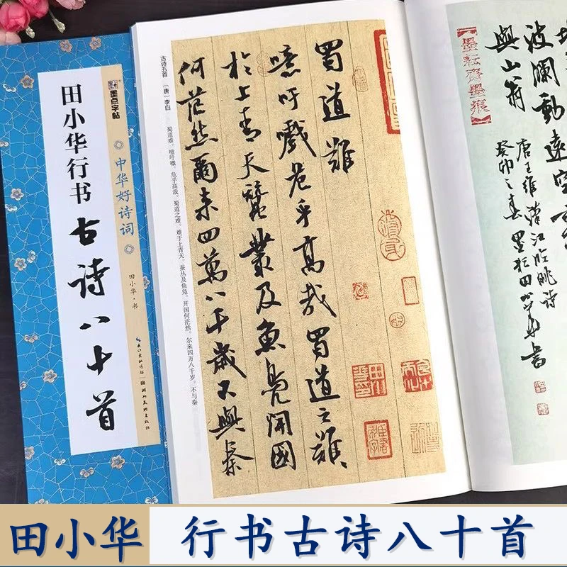 田小华行书古诗八十首 成语对联诗词米芾行书风格书法