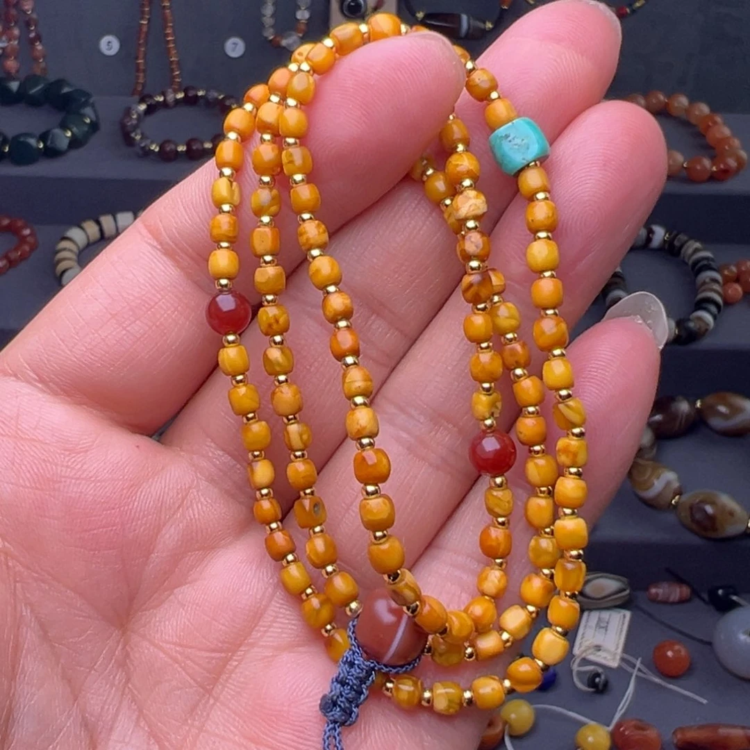 琥珀未镶嵌裸石蜜蜡108