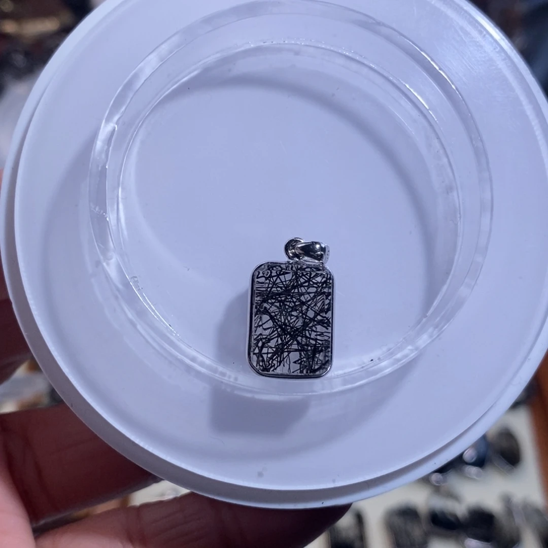 水晶手链未镶嵌黑发晶全透体满发蕾丝方糖18×11×9毕业级