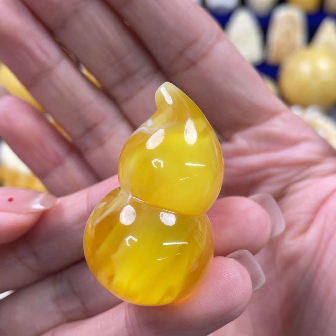 裸石蜜蜡未镶嵌琥珀蜜蜡葫芦吊坠