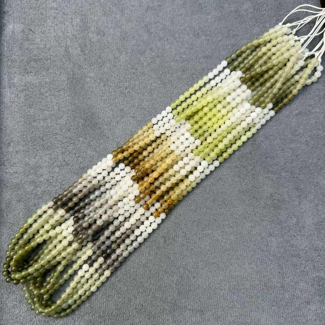 约5-6mm和田玉多宝圆珠项链多样性发一