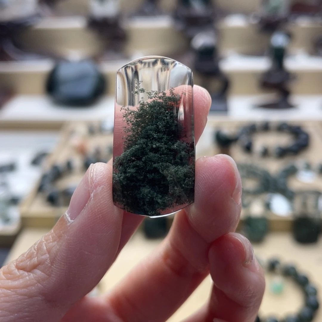 水晶颈饰未镶嵌绿幽灵吊坠