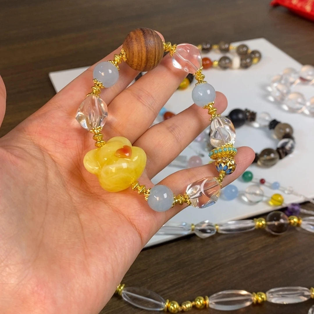 未镶嵌手链水晶手串糖豆设计款