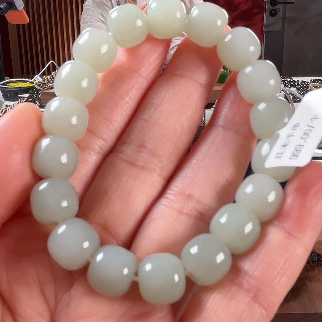 和田玉手链未镶嵌新疆和田玉且末老型11/12