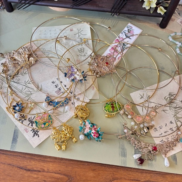 铁合金琉璃项链 项圈随机三个项链汉服配饰