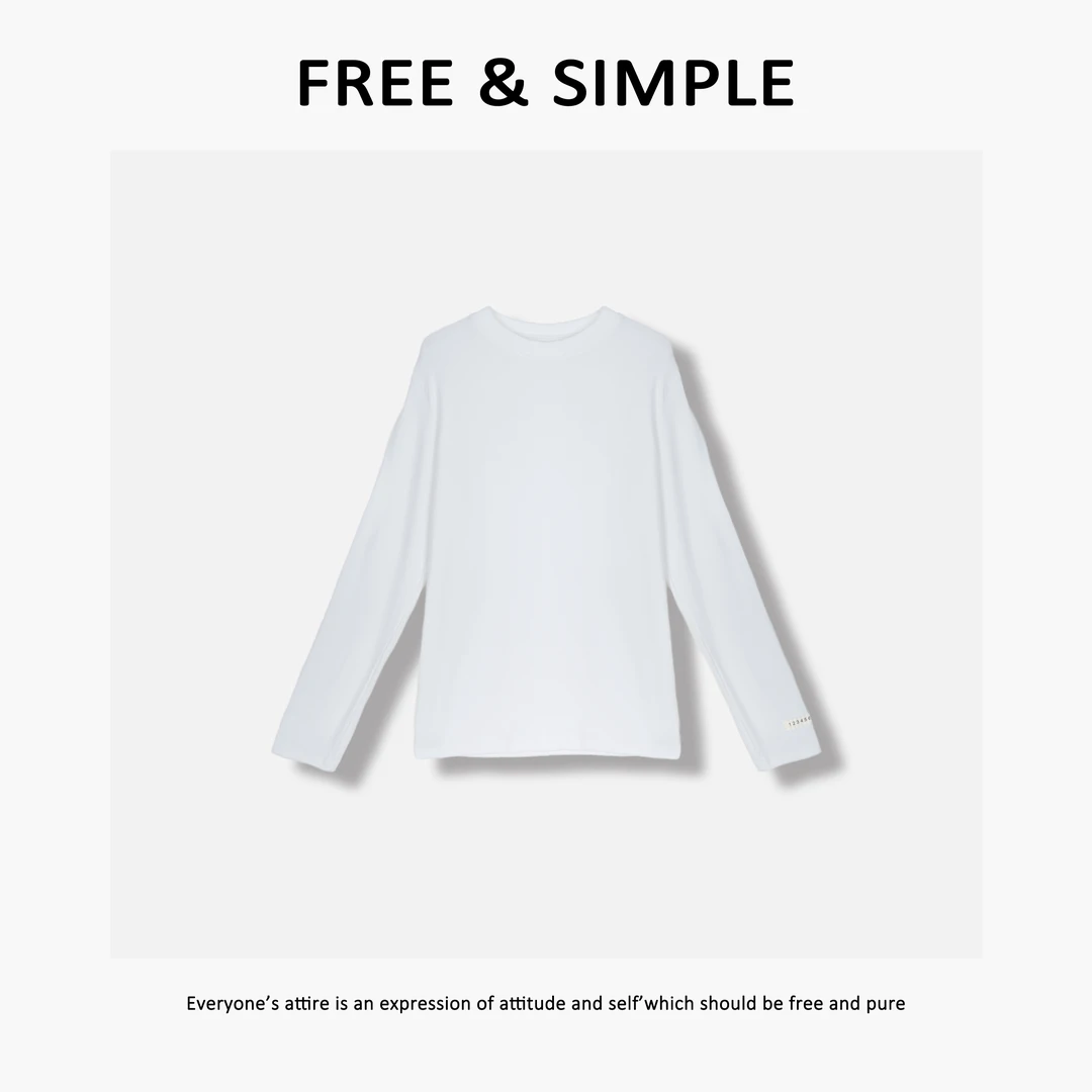 Free&Simple-'暮光T'早秋款极简休闲慵懒感百搭长袖T恤-6225-1