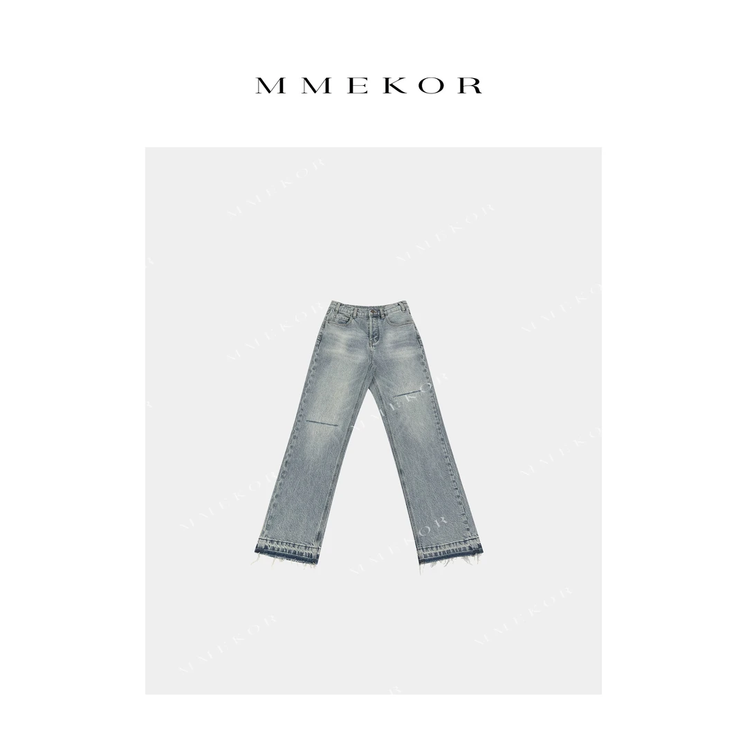 MMEKOR“雅痞蓝牛”牛仔裤 2025新款普赛克丹宁时髦裤子 79699