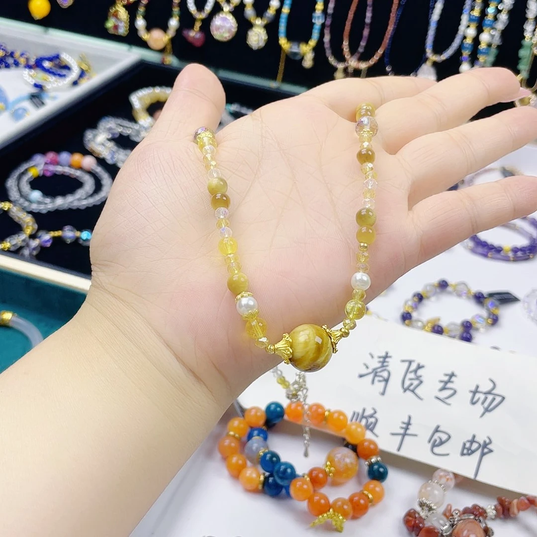 手饰针钠钙石银S925镀金镶嵌