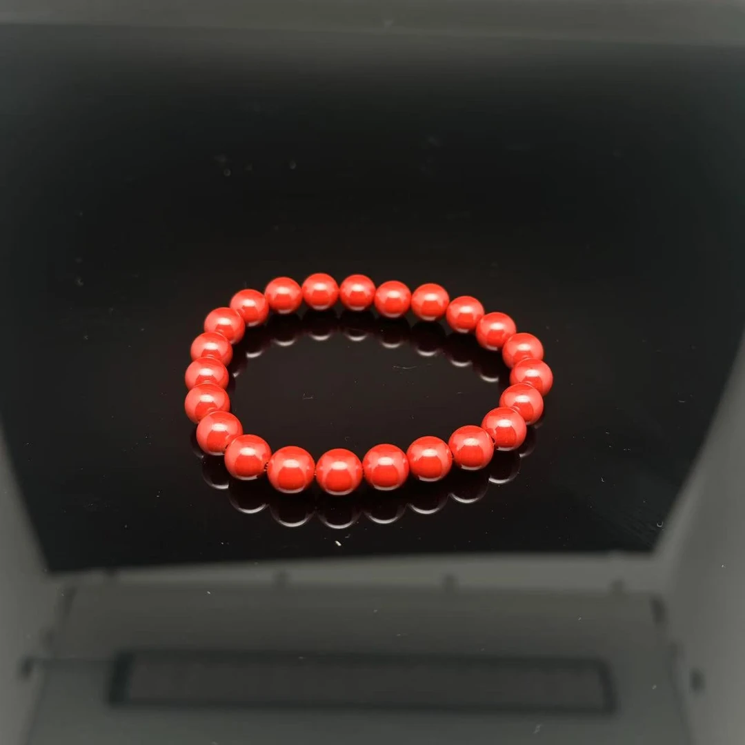 含辰砂工艺品B0215GMD502（多样性发货）帝王朱砂圆珠手串