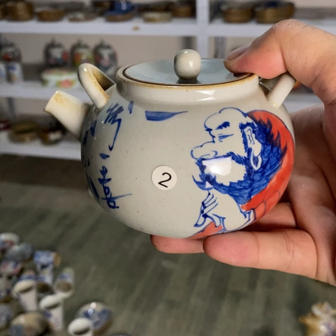 平***宝瓷片景德镇陶瓷壶手绘