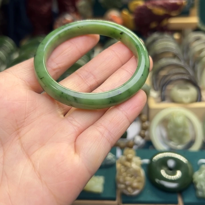 和田玉手镯未镶嵌51圈围3001