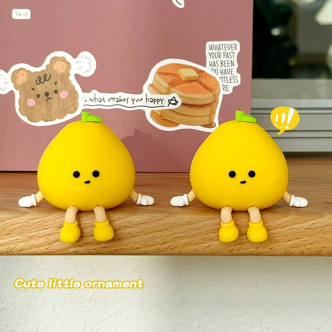 2025屏幕趴趴装饰品有趣小柚子新款创意网红汽车摆件车载车内车上