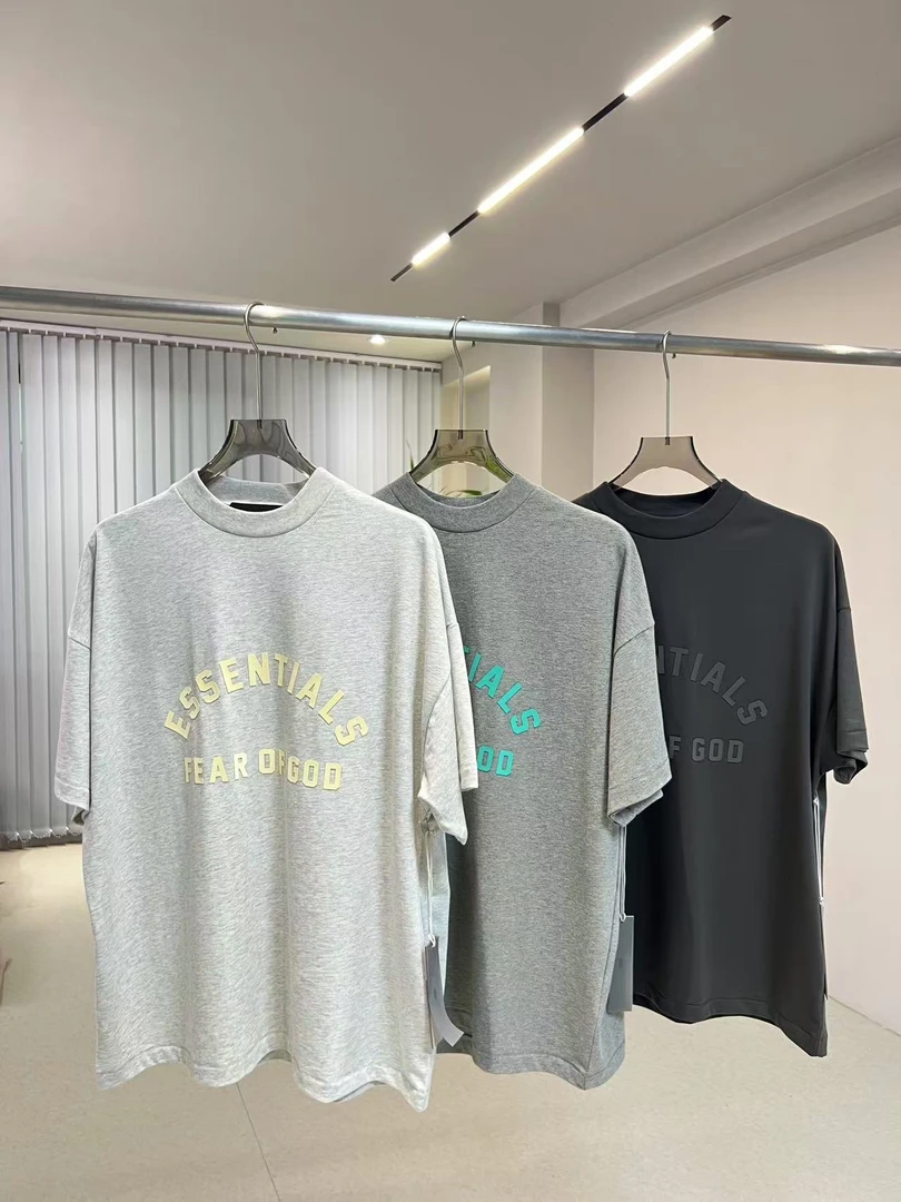 ESS24款   圆弧字母宽松情侣男女T恤