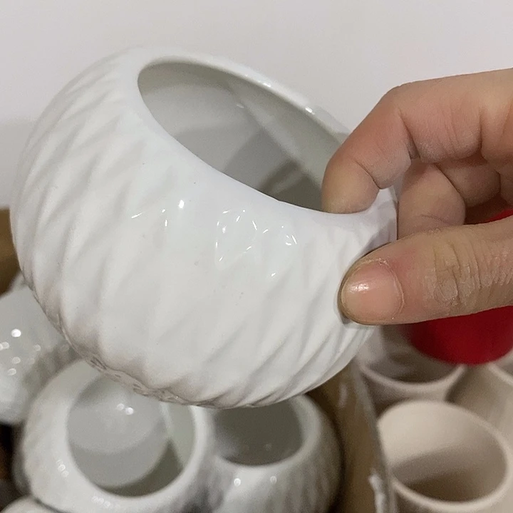 陶盆有孔 瑕疵针孔漏釉介意勿拍外口 8外高7