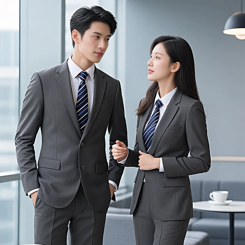 2025款西装套装商务正装职业装工作服西服外套办公室上班工装6233