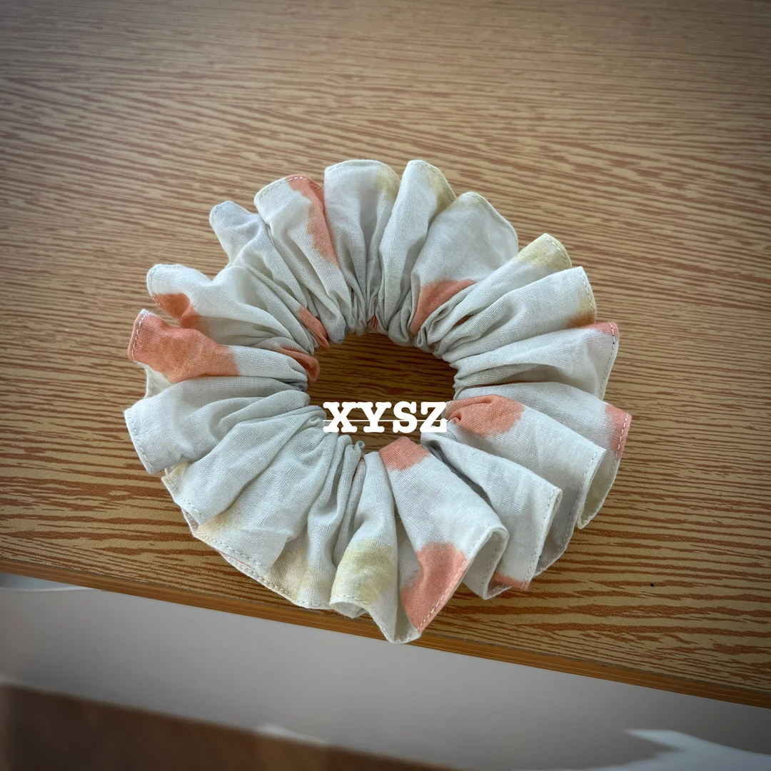 橘雾发圈轻职风女欧美风复古宫廷发圈发绳复古简约丁达尔风