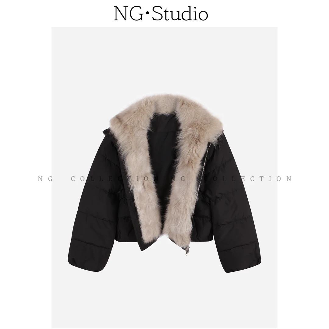 【NG·Studio】可拆卸狐狸毛领鹅绒保暖羽绒外套预NGQ5YRF7277A