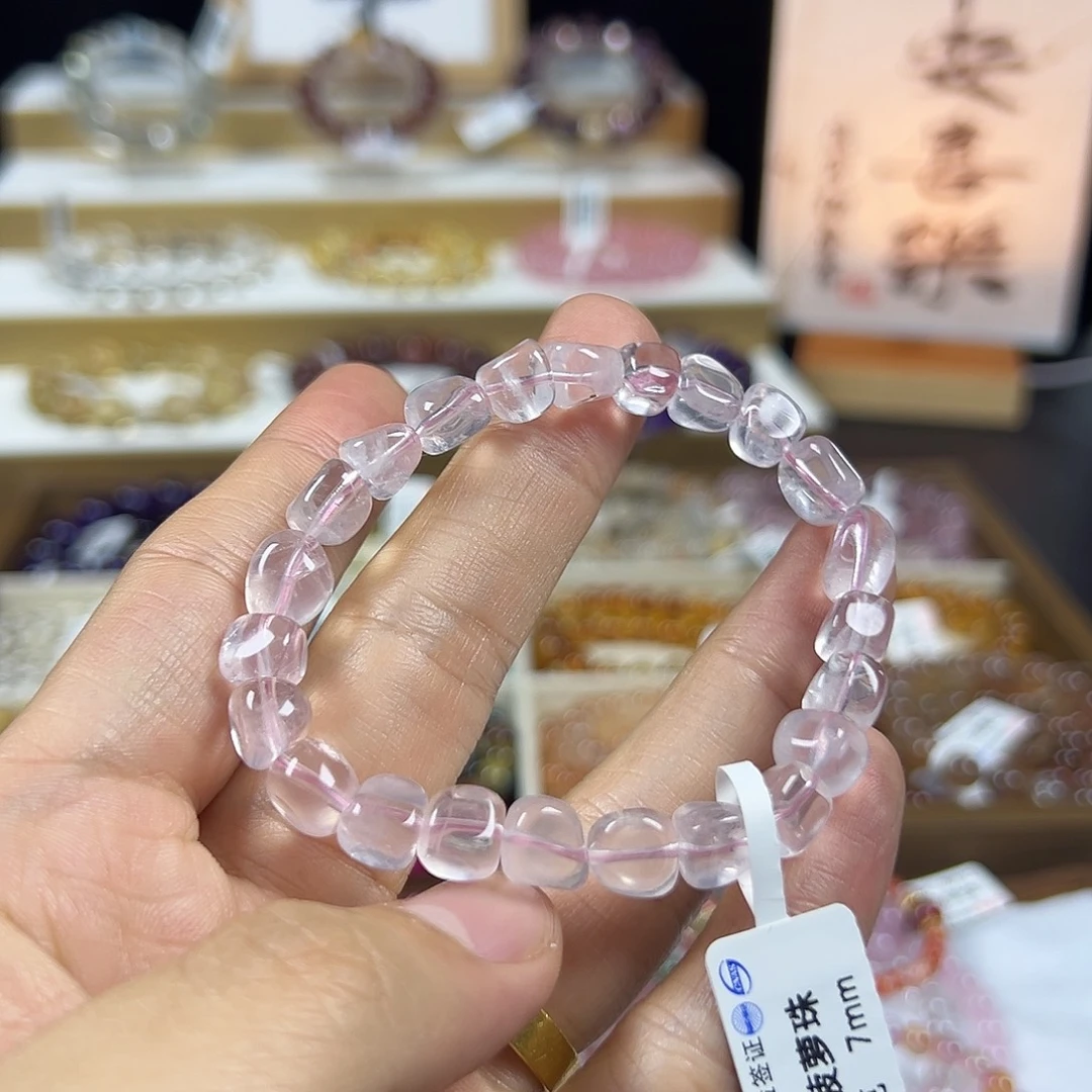 水晶手链未镶嵌粉水晶