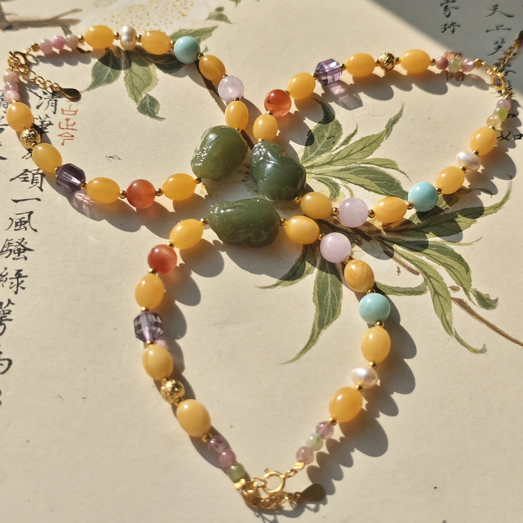 【书记甄选】原创蜜蜡枣珠单圈手链 多样性发一件 JC4316