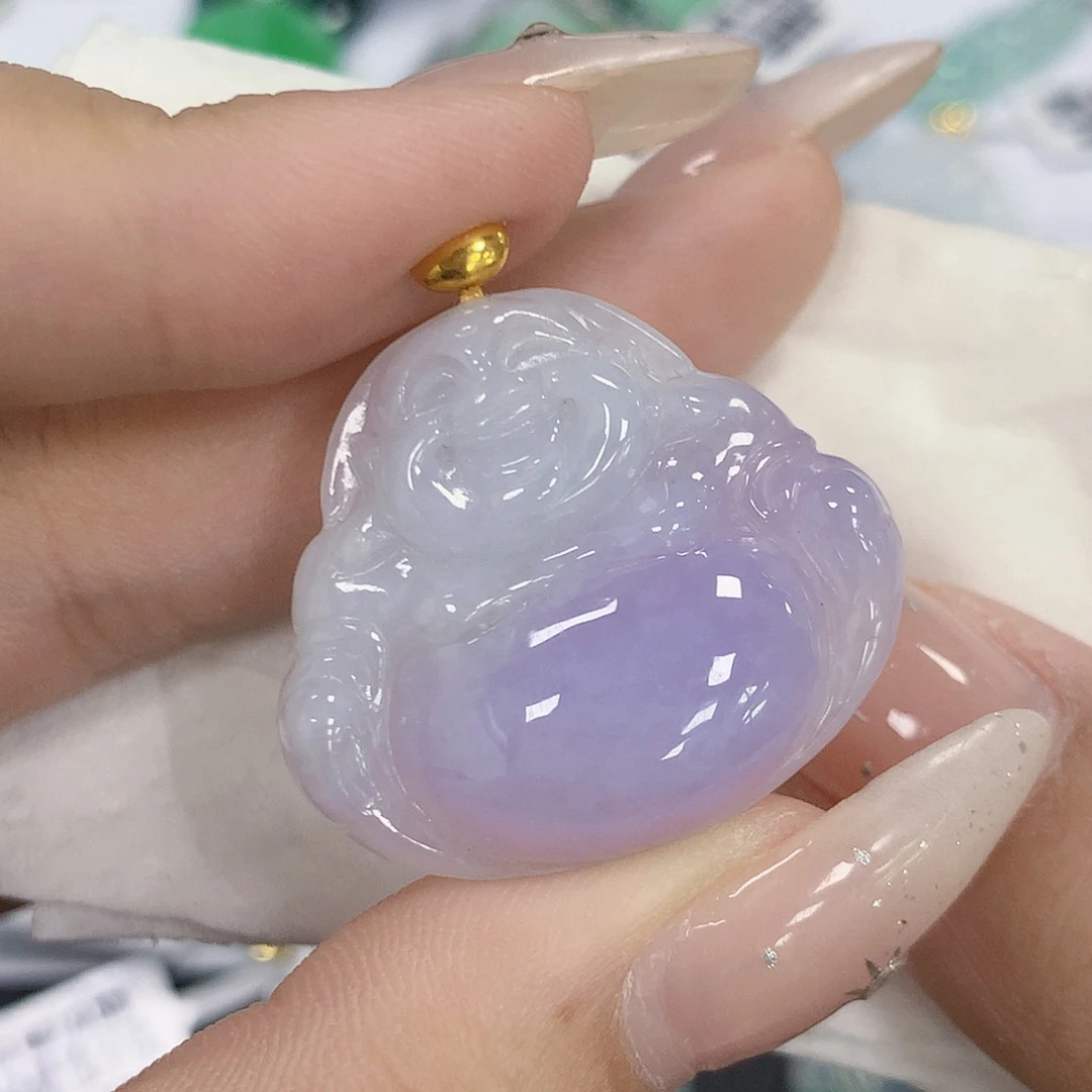 颈饰18K金镶嵌翡翠