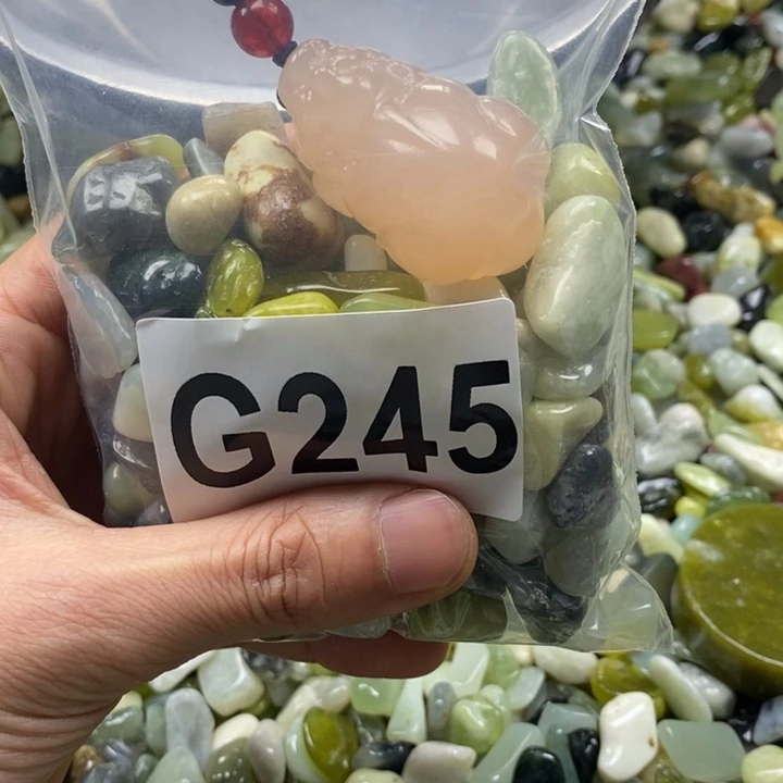 蛇纹石玉鱼缸石未镶嵌