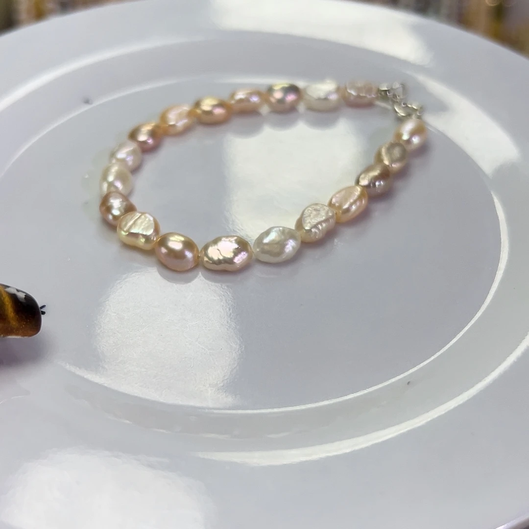 钛钢手绳淡水珍珠