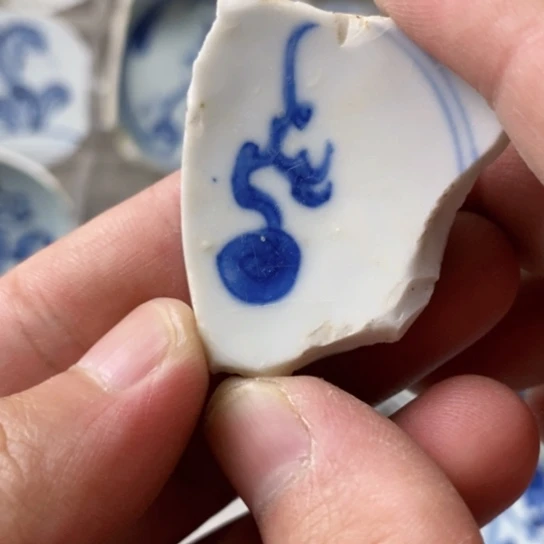 瓷片现代瓷器青花瓷片