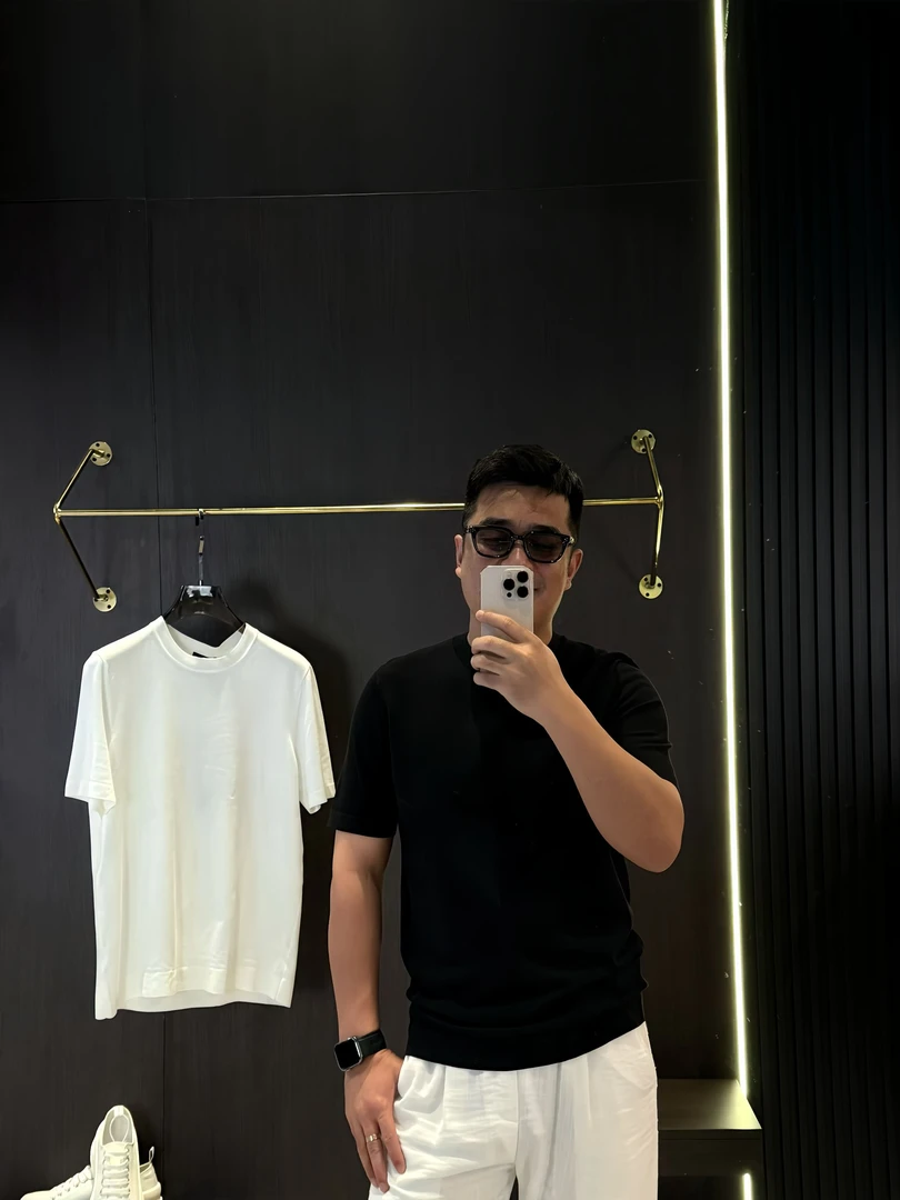 男士时尚百搭针织圆领半袖T恤