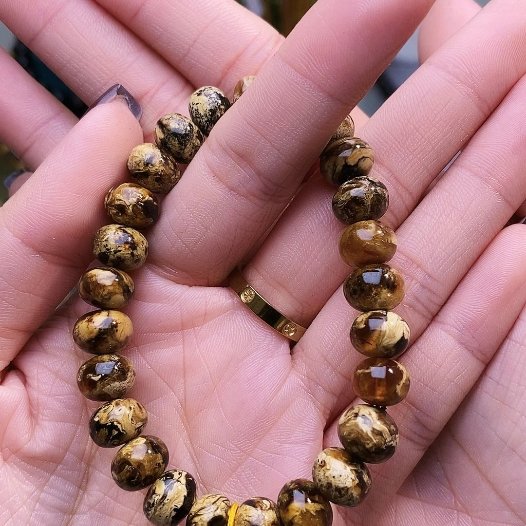 琥珀未镶嵌手链9加