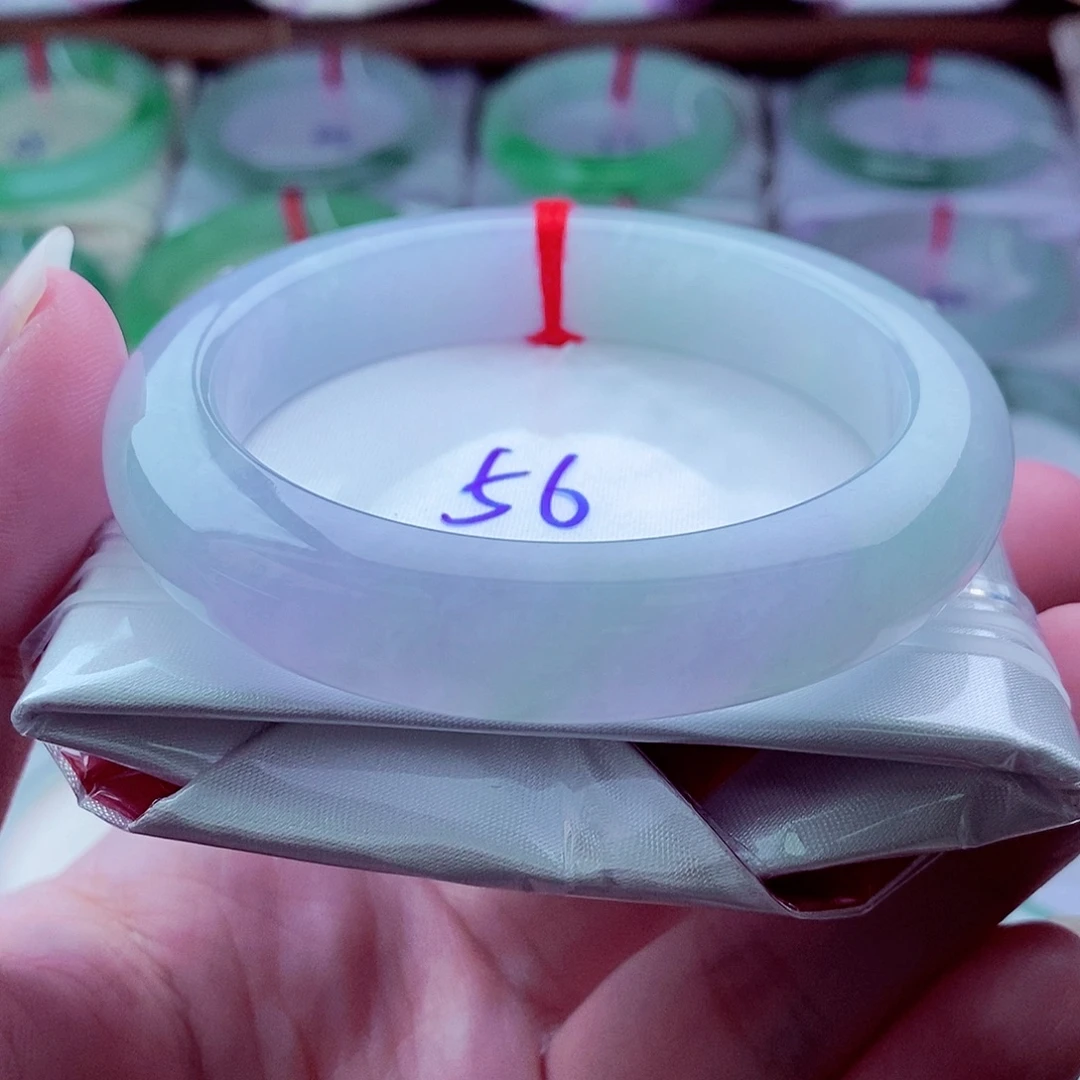 翡翠未镶嵌手镯紫罗兰冰透冰胶起光高贵优雅