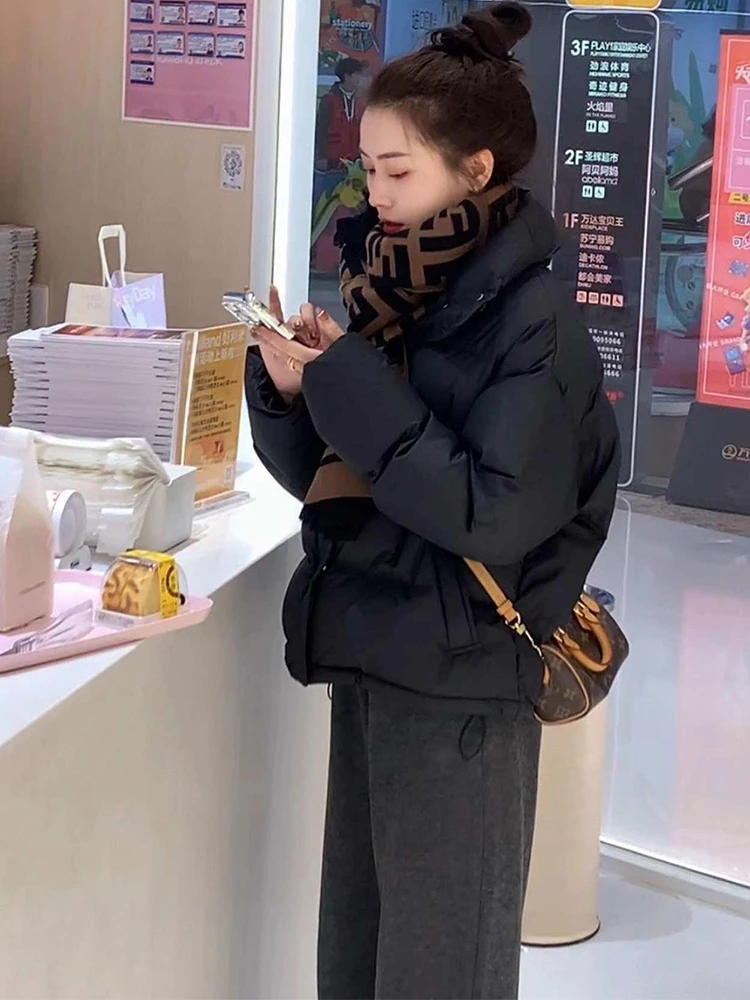 超好看短款羽绒服女冬季2025新款爆款白鸭绒加厚小个子面包服外套