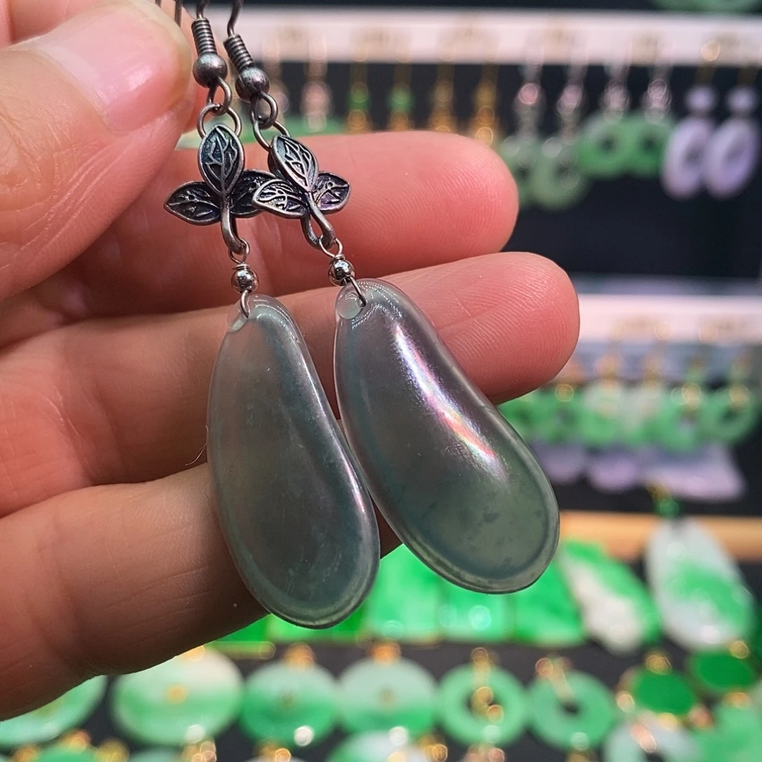 翡翠未镶嵌耳饰耳饰