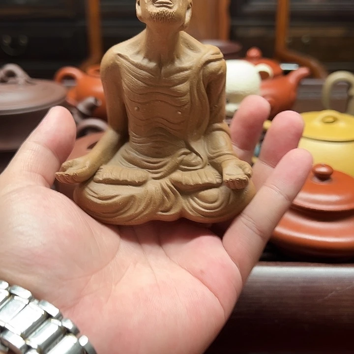 茶壶紫砂木星罗汉段泥茶宠