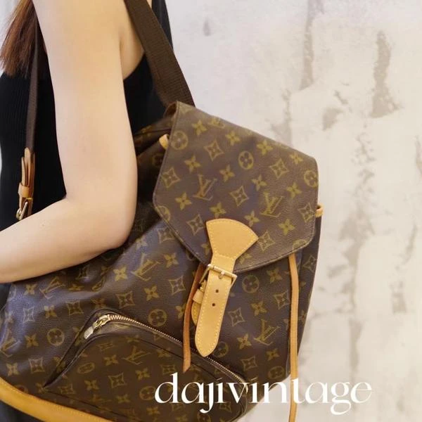 95新 LouisVuitton/路易威登 大吉中古/Lv老花双肩包