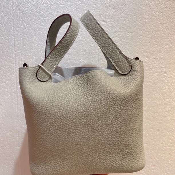 8633 爱马 雾霾蓝 荔枝纹 菜篮子手提包